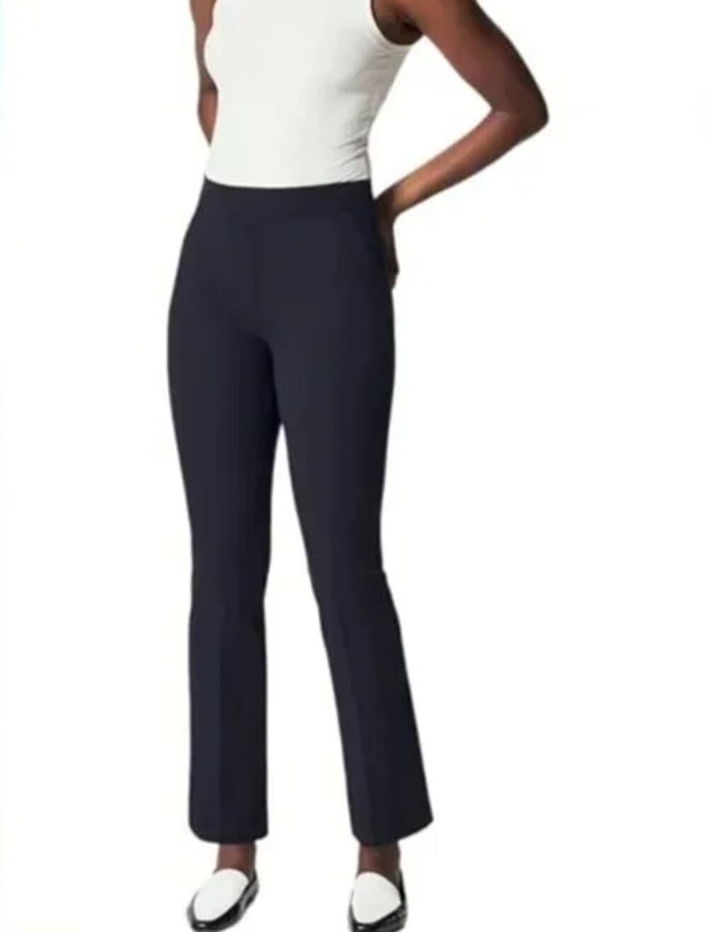 Spanx Polished Kick Flare Pants Black Womens Size Small